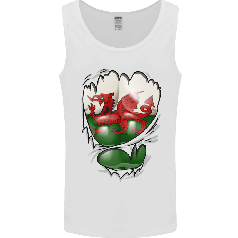 Gym The Welsh Flag Ripped Muscles Wales Mens Vest Tank Top