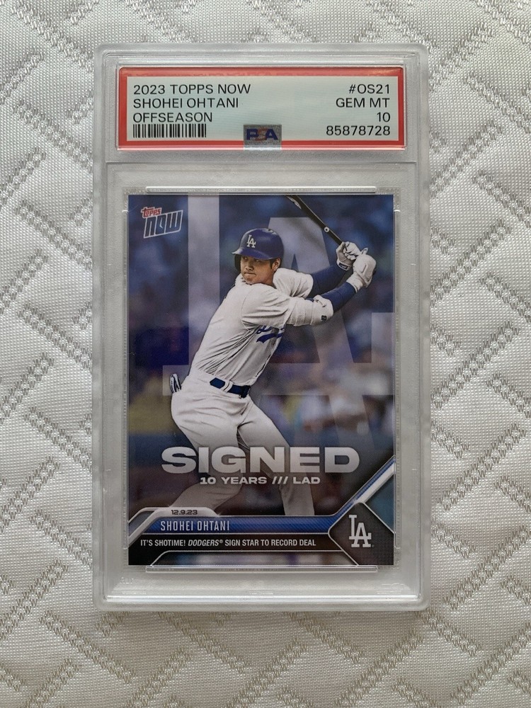 2023 Topps Now Shohei Ohtani Dodgers Jersey Card PSA 10 GEM MINT OS-21