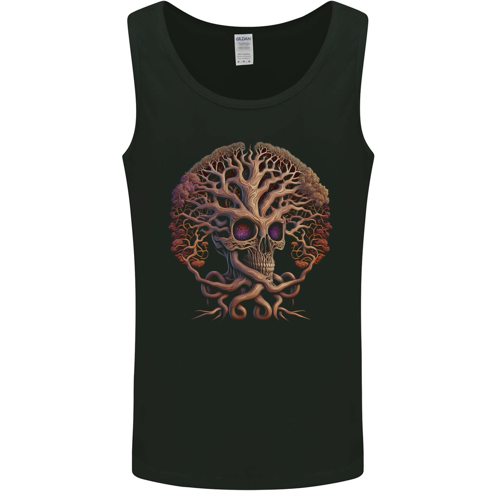 Tree Skull Mens Vest Tank Top