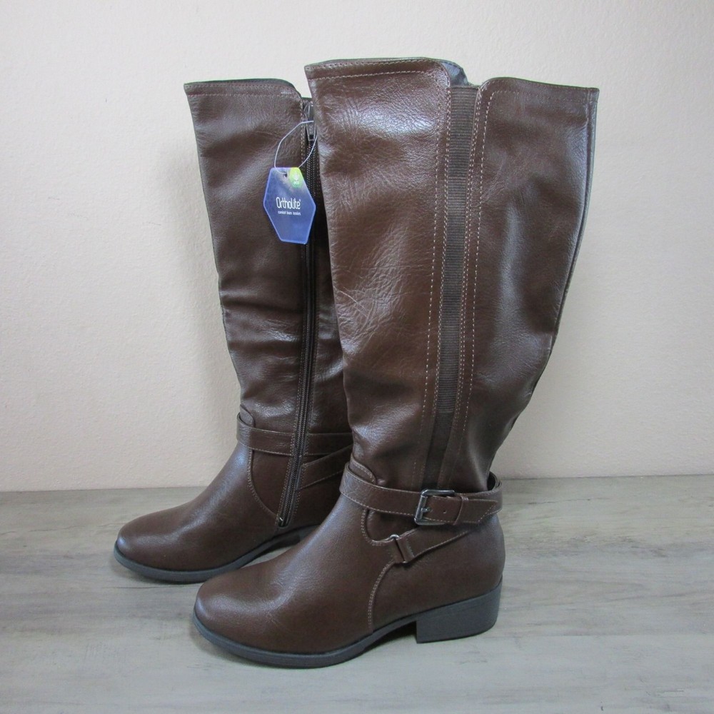 Croft & Barrow Women's 7 Tapir Riding Boots Ortholite ECO  Brown