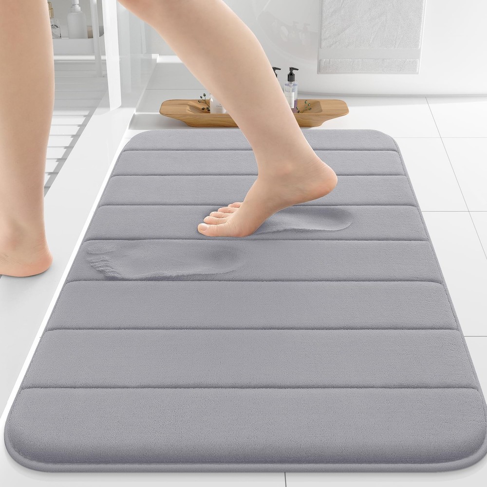 Ultra-Soft Colorxy Memory Foam Bath Mat 36x24 - Absorbent Non-Slip Bathroom Rug