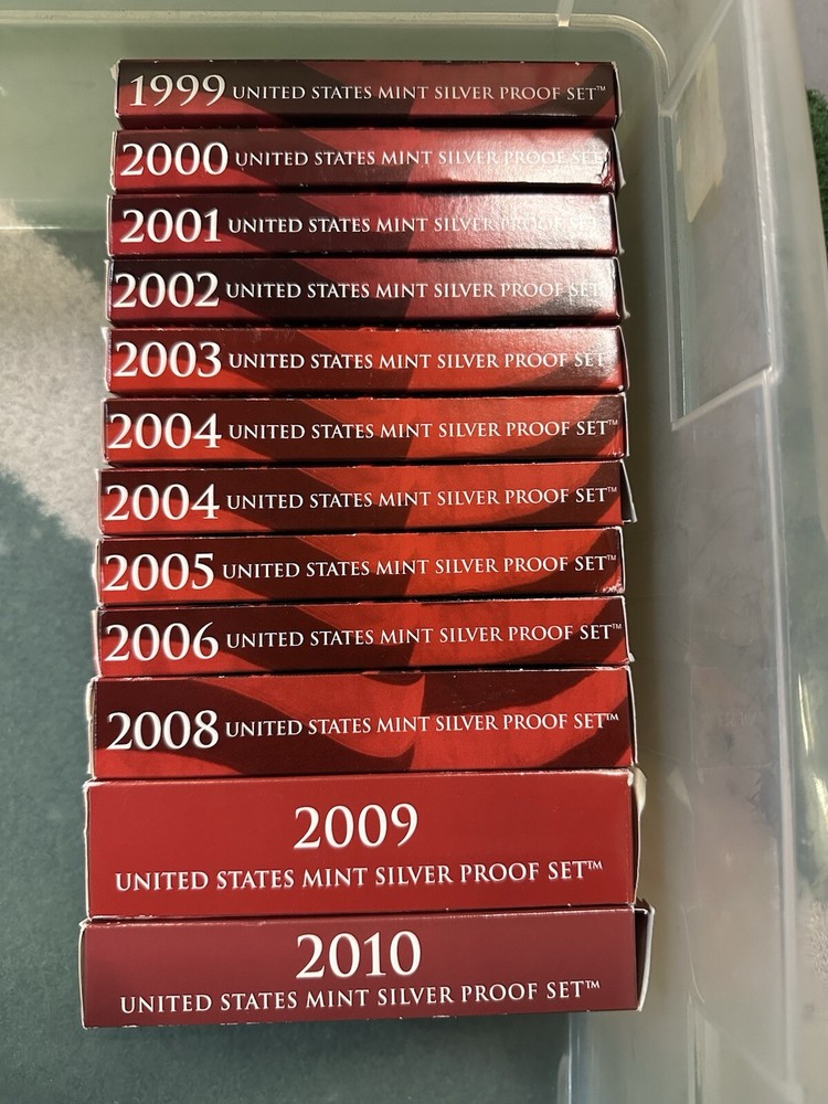 United States Silver Mint Coin Sets In Original Box With Coa Selling As Lot