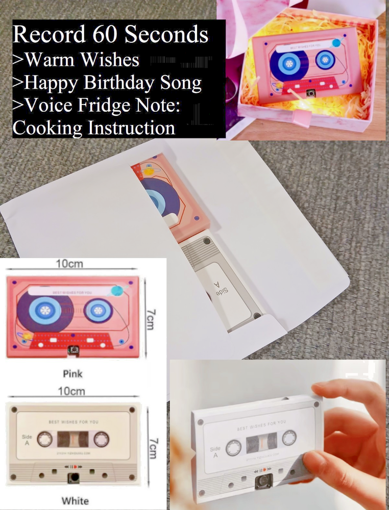 Gift Card: Voice RE-Recordable Insert Giving the Gift Song=Birthdays/Christmas+&-image