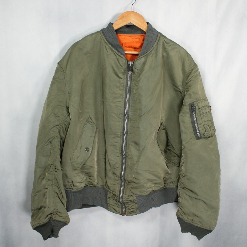 Alpha Industries MA1 Flyers Jacket Adult XL US Air Force Military Vintage Flight