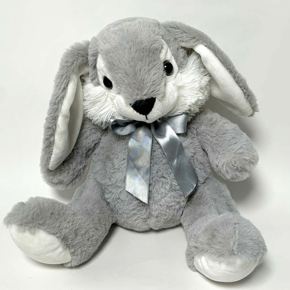 Homerbest Easter Bunny Rabbit  Stuffed Plush Floppy Ears Gray 12