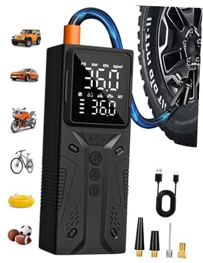 Tire Inflator Portable Air Compressor, High-Speed 150PSI Cordless Air Pump