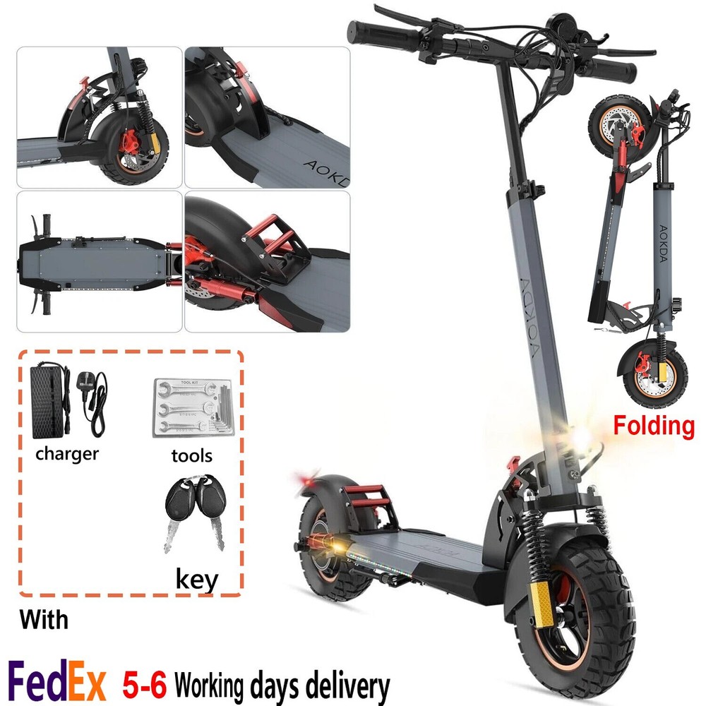 Foldable Electric Scooter for Adults & Teens with Front Suspension - Commuter Ready
