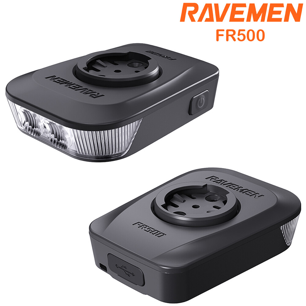 RAVEMEN FR500 LED Bike Head Light For Garmin USB Rechargeable Day&Night Riding