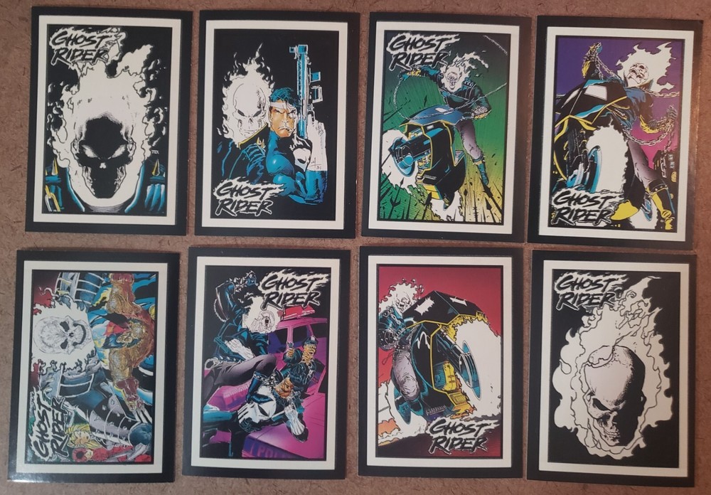 1992 Marvel Ghost Rider Glow in the Dark Partial Card Set 8/10 Comic Images