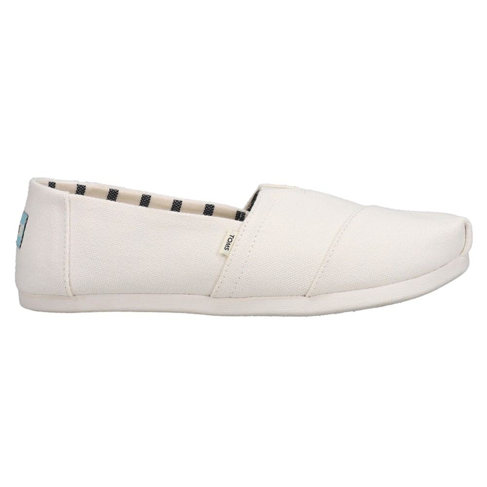 TOMS Alpargata Slip On  Womens White Flats Casual 10015757T