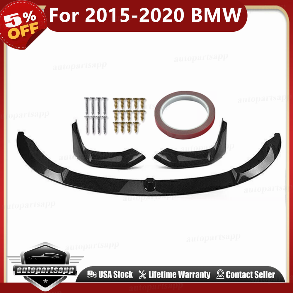 Front Bumper Lip Splitter Carbon Fiber Style For BMW F80 F82 F83 M3 M4 2015-20