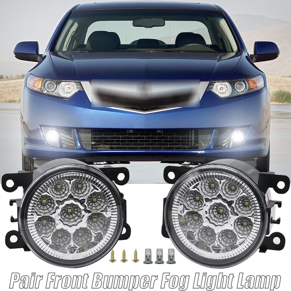 9LED 2pcs Bumper Fog Lights Lamps Replacement For Acura TSX 2011 2012 2013 2014