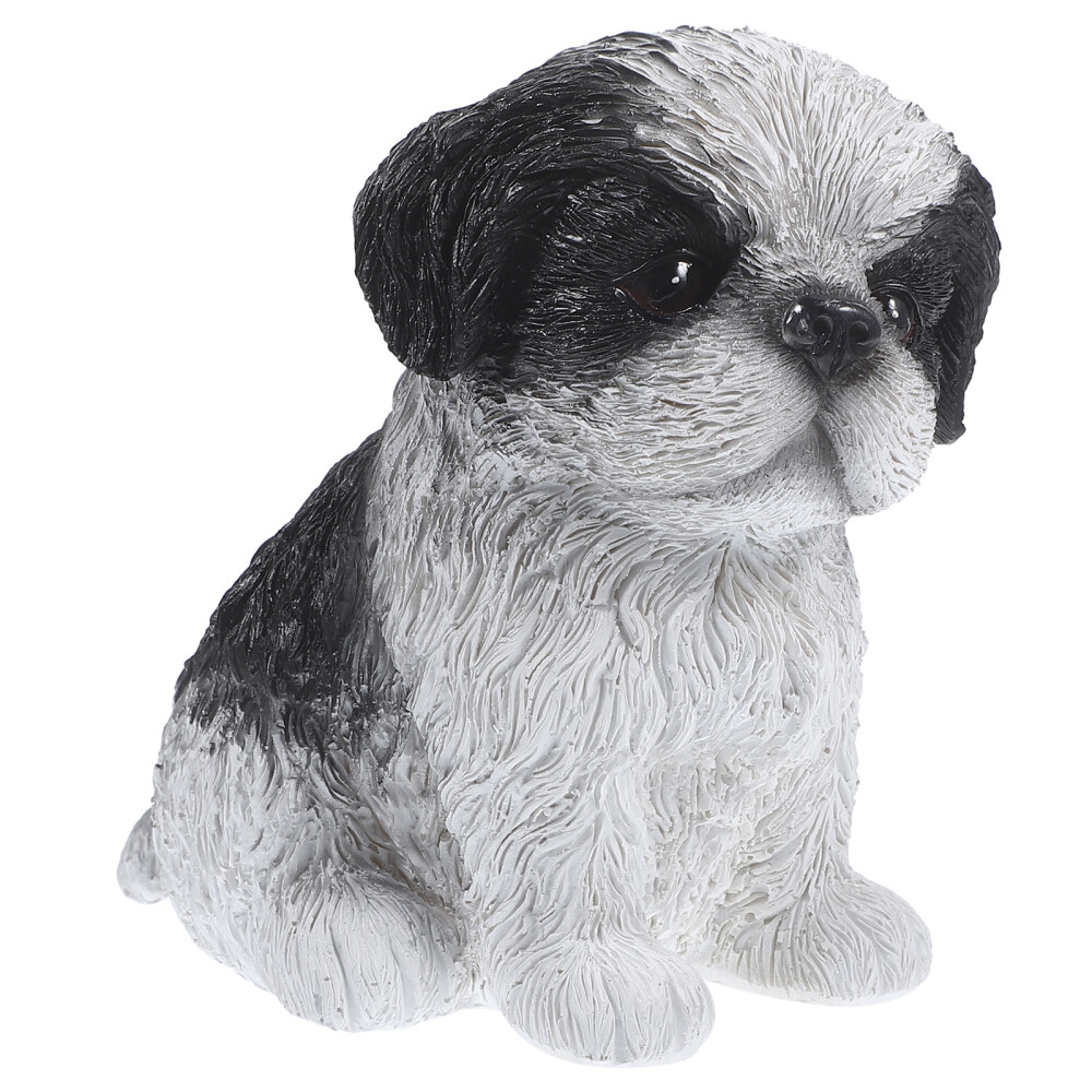 1pc Dog Shaped Statue Resin Figurine Adornment Adorable Dog Decorations