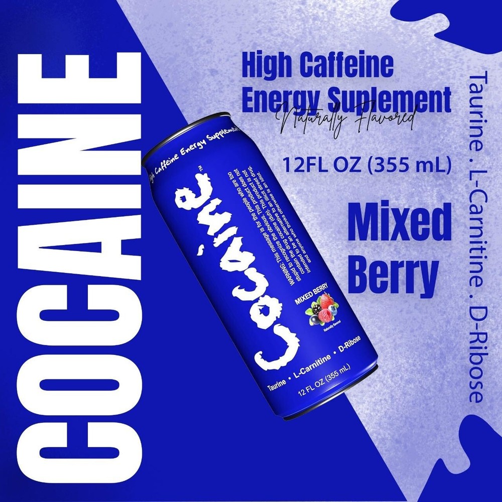 Cocaine Energy Suplement High Caffeine Energy Drink (6 Pack - Mixed Berries)