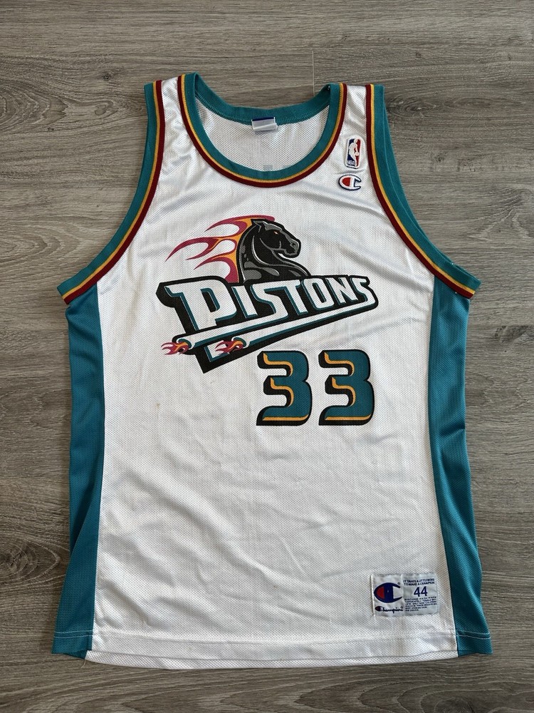 Vintage Grant Hill Detroit Pistons NBA Champion Jersey Size 44 Large