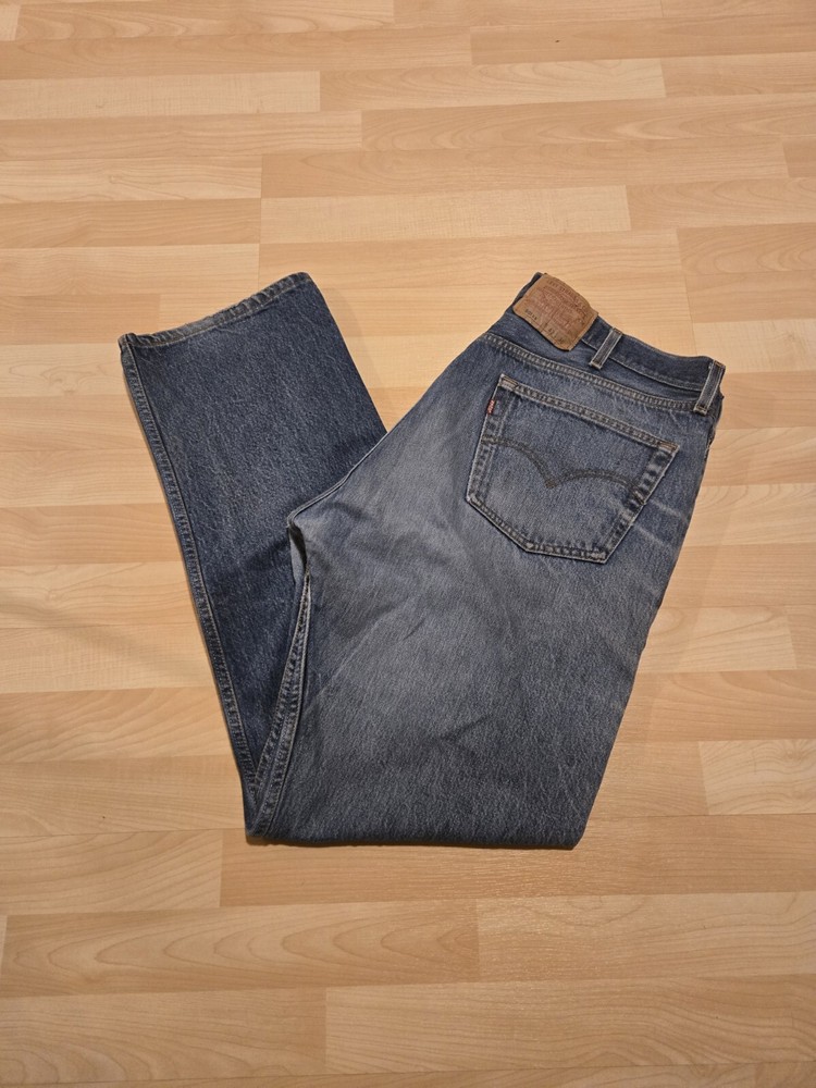 Vintage Levis 501xx Men 42x36 (38x32) Blue Faded Denim Distressed USA Made