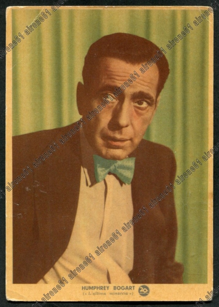 Vintage Humphrey Bogart Cinema Movie Actor Postcard with Defects