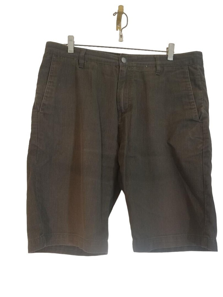 Volcom Chino Shorts Mens Size 34 Brown Hipster Solid Pockets 22 L x 9 Inseam