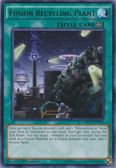 Fusion Recycling Plant MP17-EN173 1st Ed Rare Lightly Played Yugioh Card