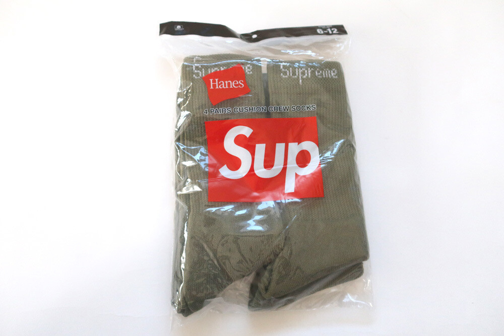 Supreme Supreme Hanes Crew Socks (4 Pack)                 Olive