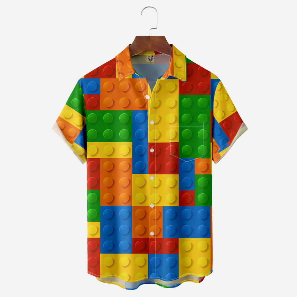 Minifigures Coloful Blocks   Hawaiian Shirt