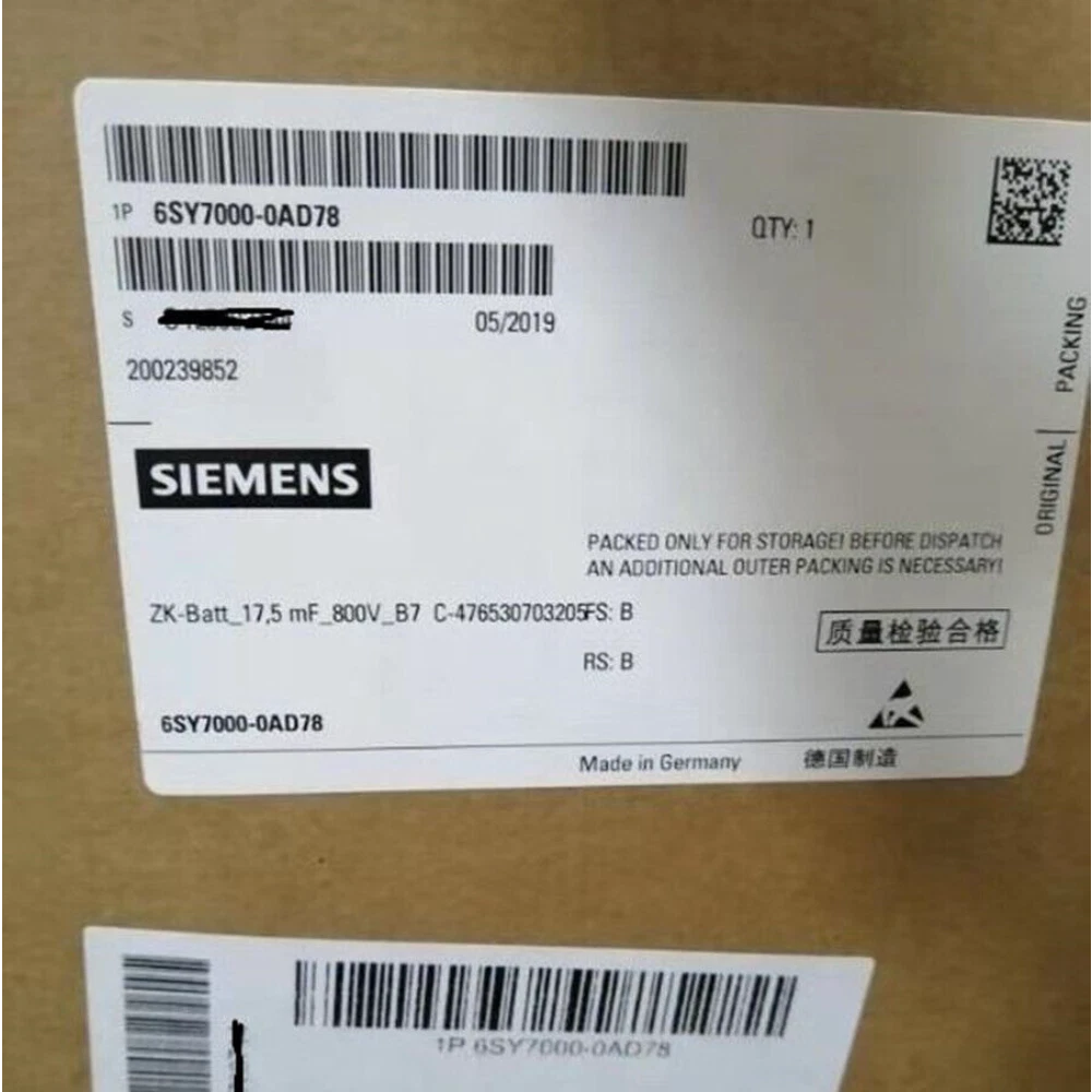 1PC Siemens 6SY70 00-0AD78 6SY7000-0AD78 Capacitance New