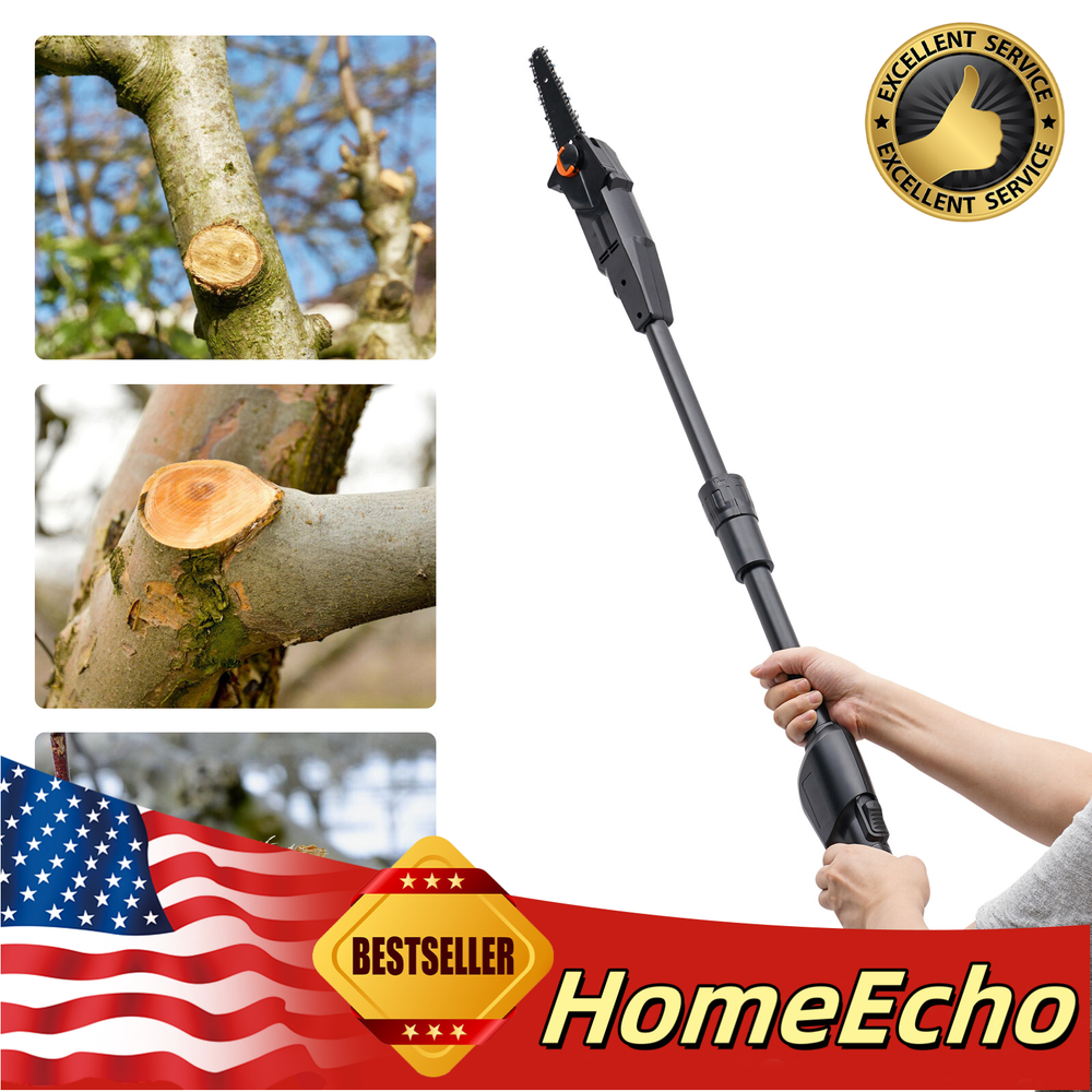 F007 Portable Cordless Pole Saw 4.1ft Wood Cutting Chainsaw For Garden Pruning