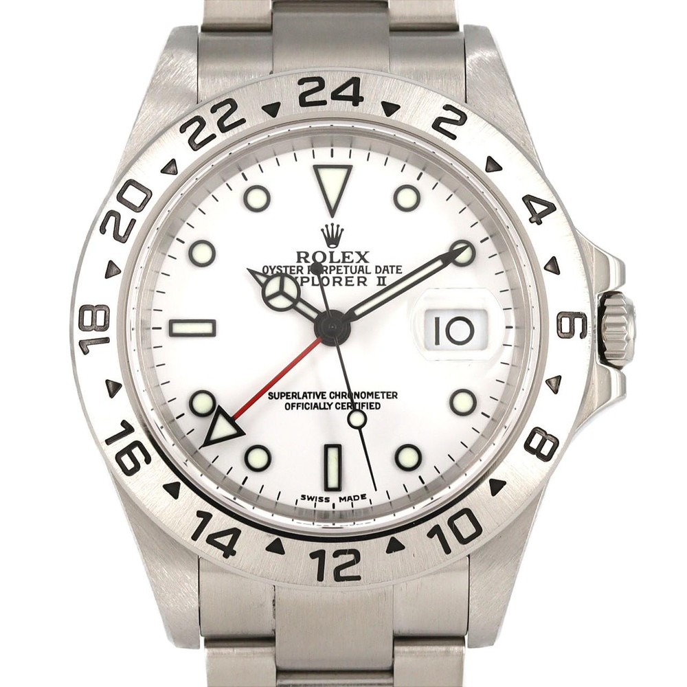 Authentic ROLEX Explorer II 16570 SS Automatic #F  #270-004-199-1999