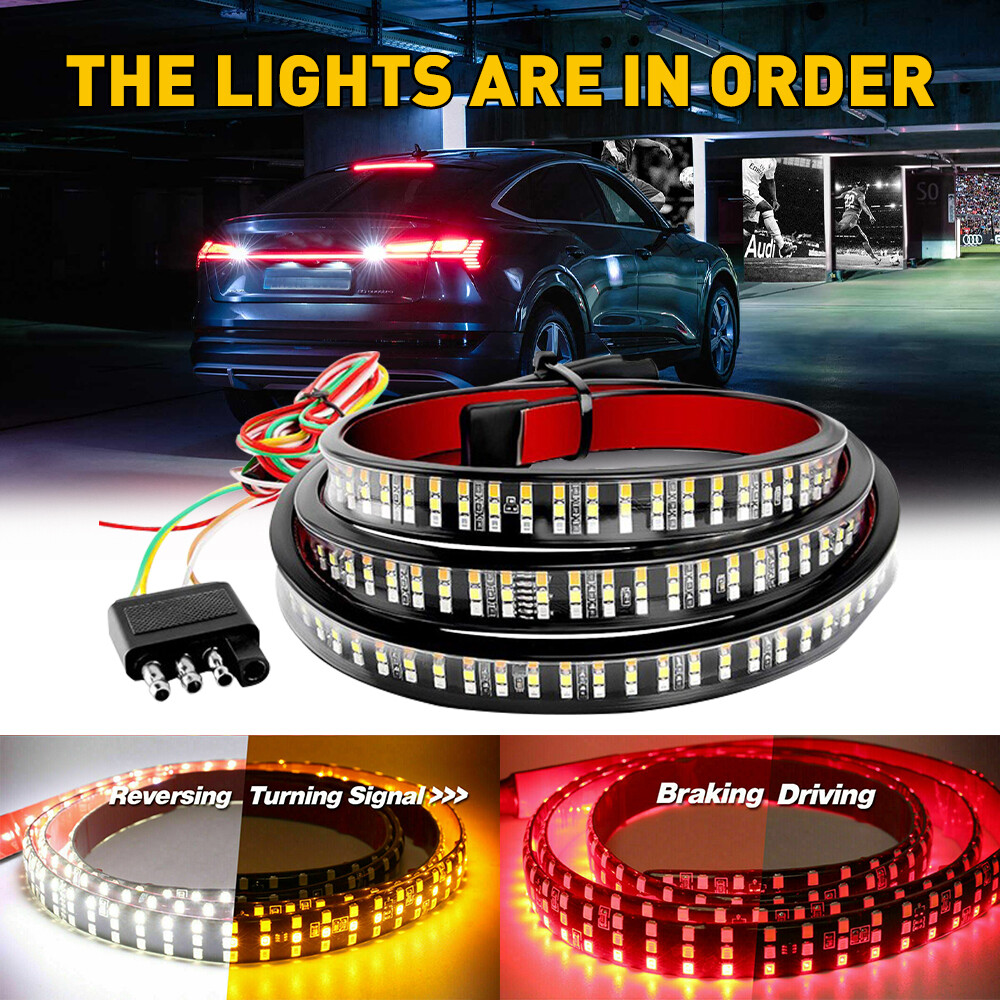 60inch Car Truck Strip LED Tailgate Light Bar Reverse Brake Tail Signal Light