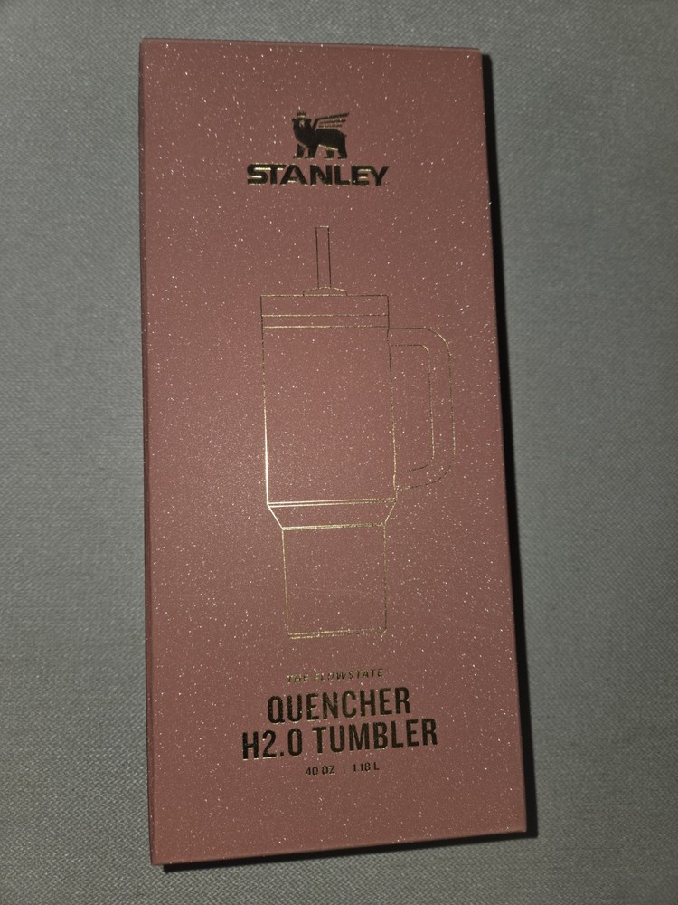 NIB Stanley 40 oz Quencher H2.0 FlowState Tumbler - Shimmer/Glitter Copper