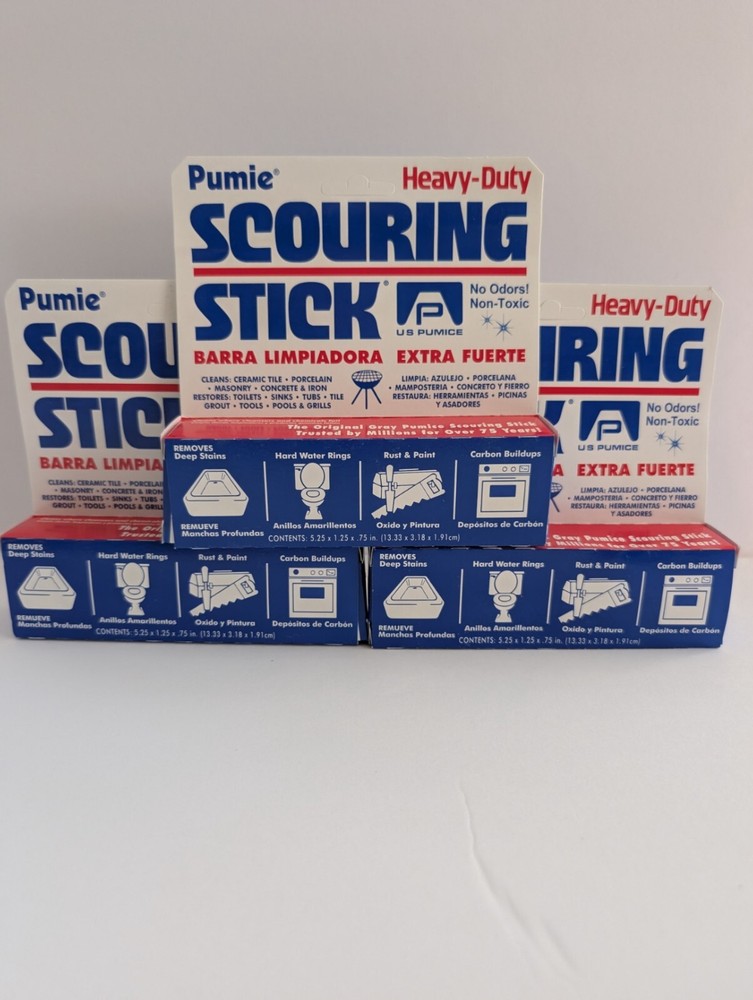 Pumie Scouring Stick, 5.25 x 1-1/4 x ¾ inches - Lot of 3