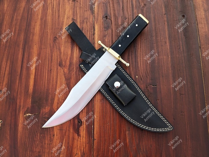 Handmade Carbon Steel Bowie Knife hunting knife, Everyday Carry With Sheath