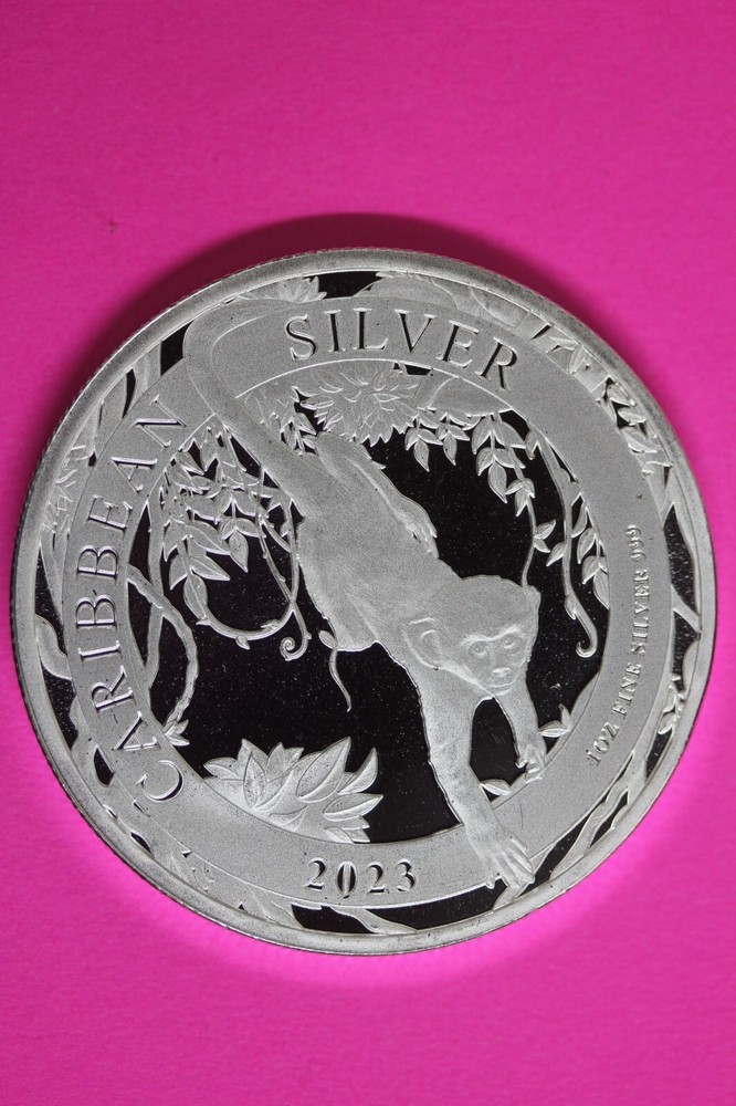 2023 Barbados Monkey 1 Oz .999 Fine Silver Coin BU $1 Legal Tender
