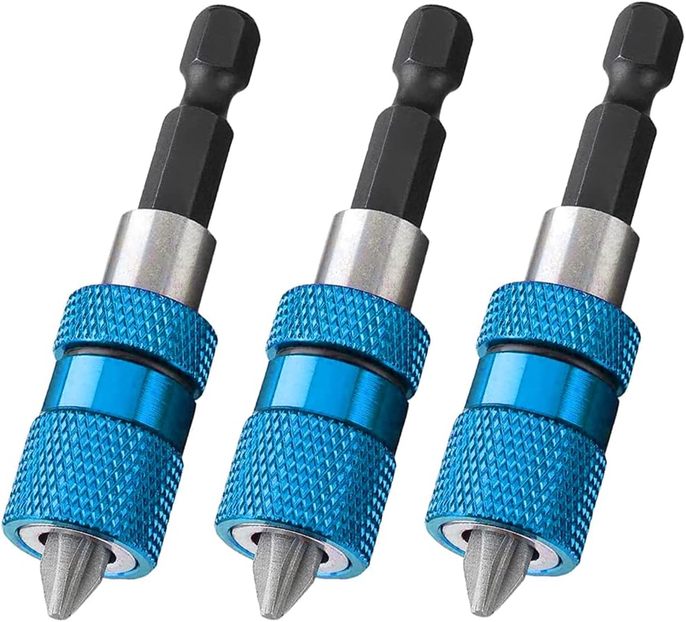 3PCS 60Mm Drywall Screw Bits Magnetic Bit Holder with Phillips PH2 Screwdriver B