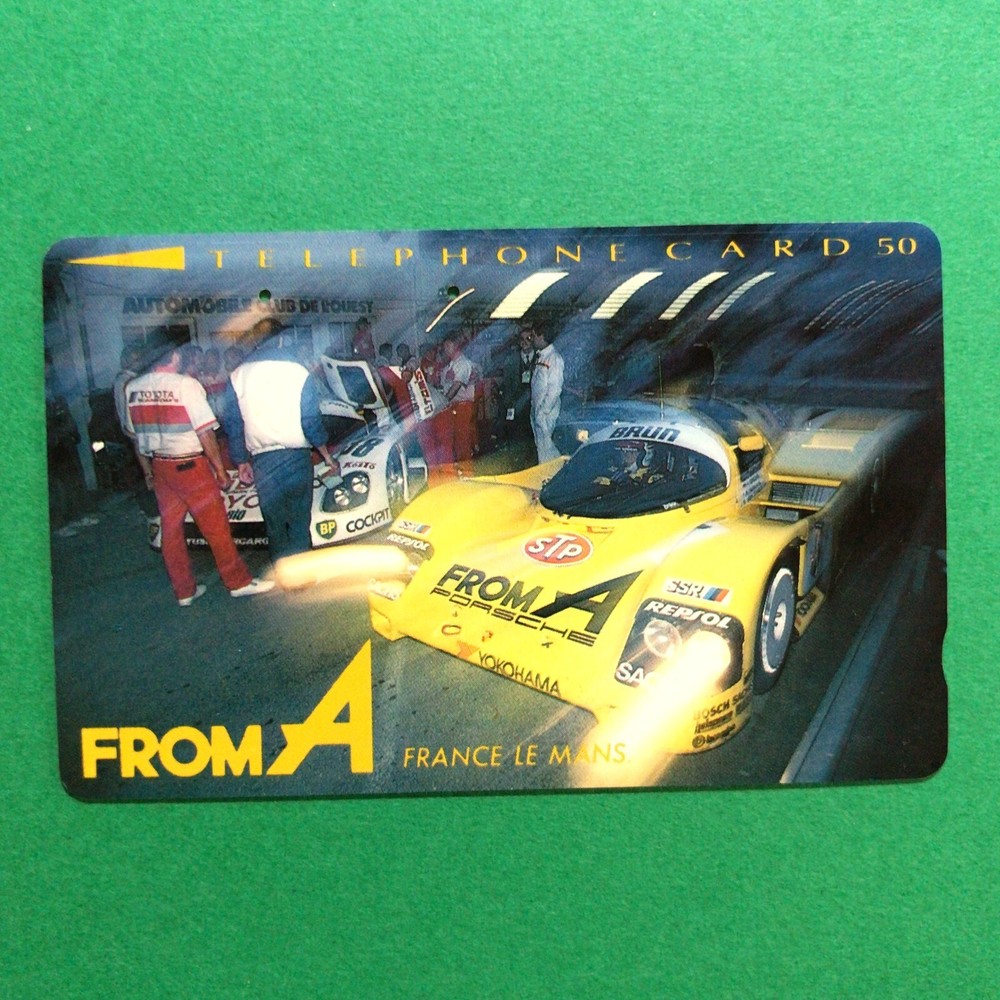 FROM A Porsche 962C Le Mans 24 Group C car Phone Card Japan teleca