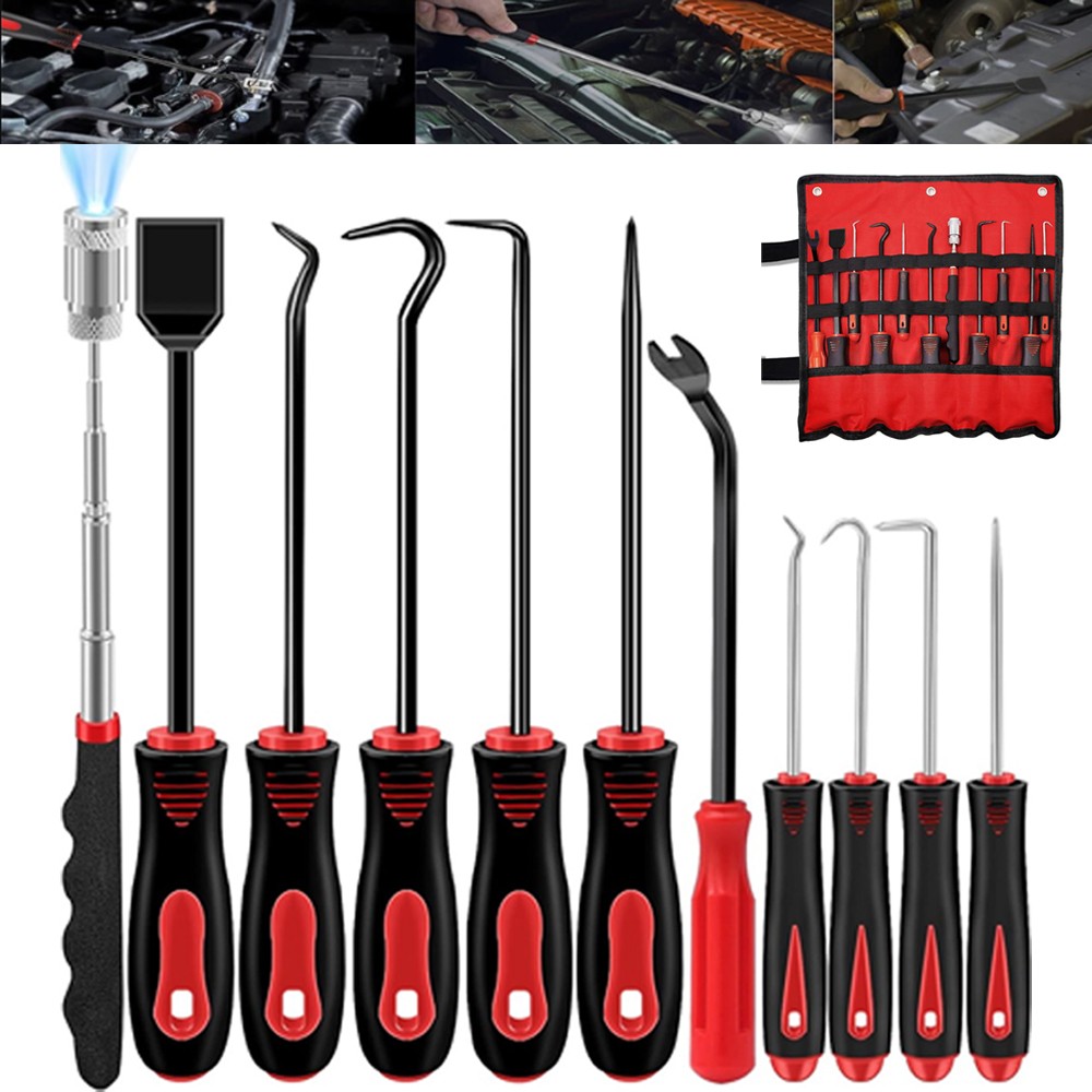 11Pc Precision Pick & Hook Set with Scraper and Magnetic Telescoping Tool Kit US