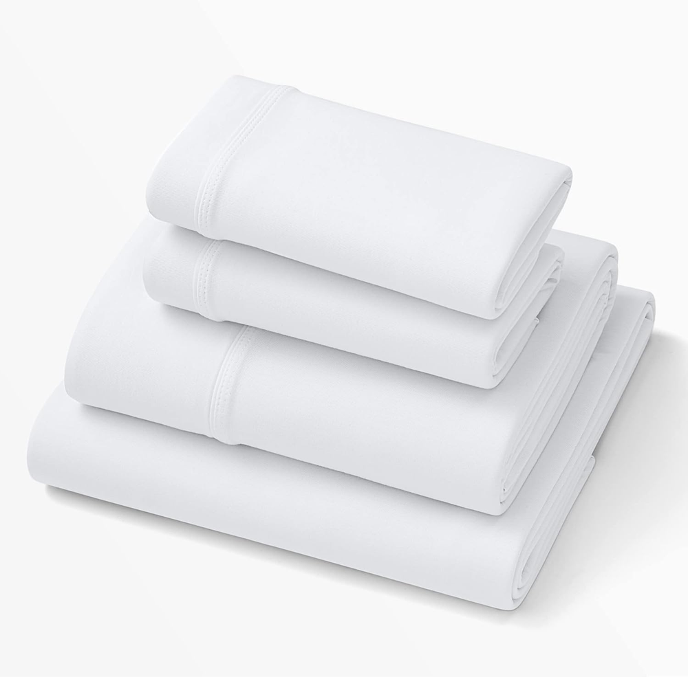 Softstretch Sheets, King/Cal King, Moisture-Wicking, True White, California King