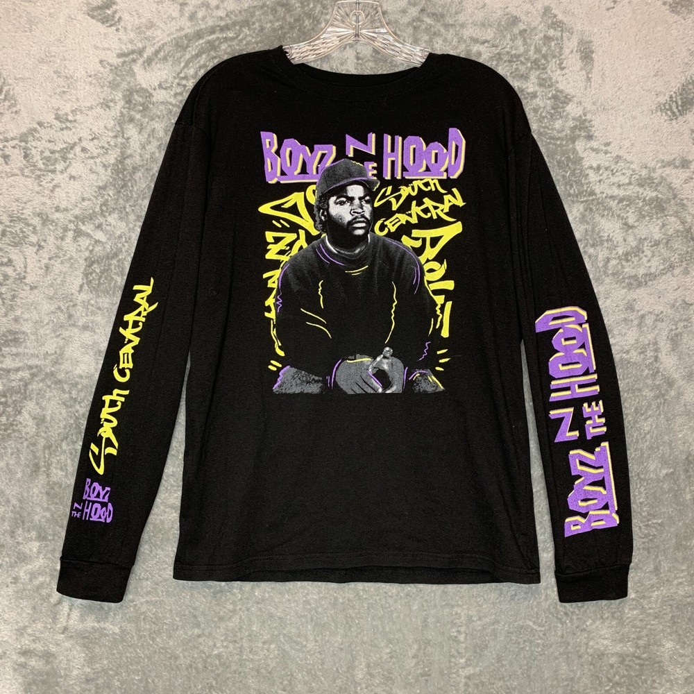 Fifth Sun Men Boyz in the Hood Ice Cube Doughboy Graphic Tee Long Sleeve Shirt M