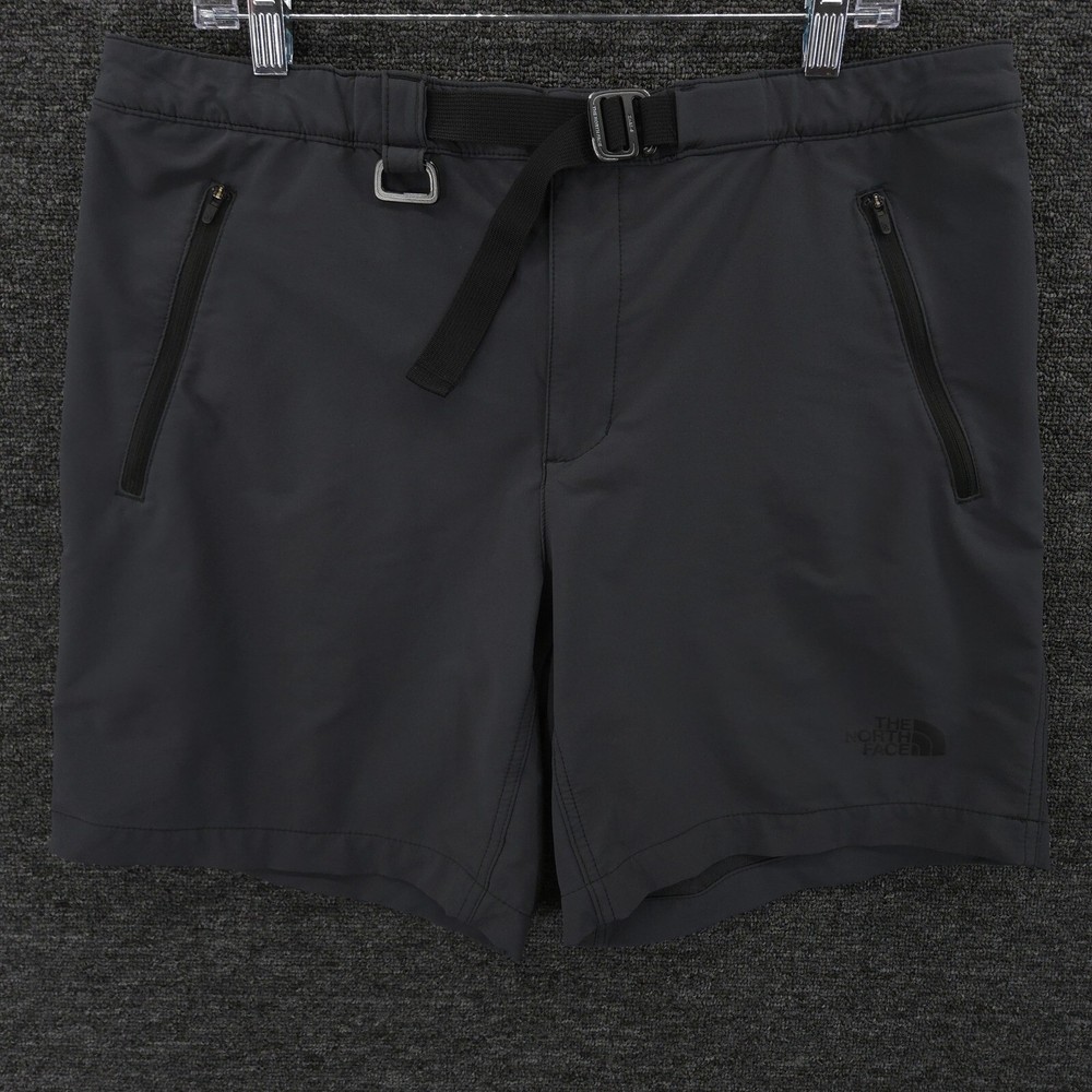 North Face Paramount Pro Mens Shorts L Gray Flash Dry Water Repellent Belted