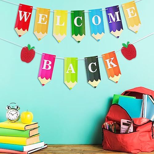 Back to School Banner for Classroom First Day of School, First Day of Pencil-image