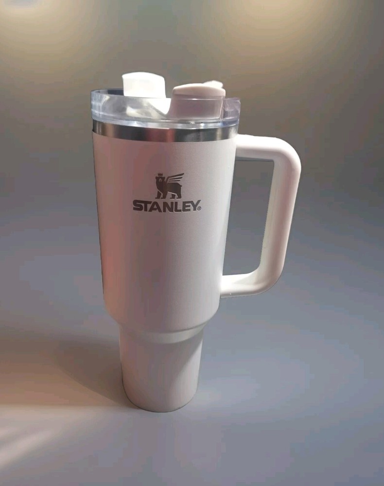 Stanley Tumbler Cup Adventure Travel Tumbler - White And Silver 🤍
