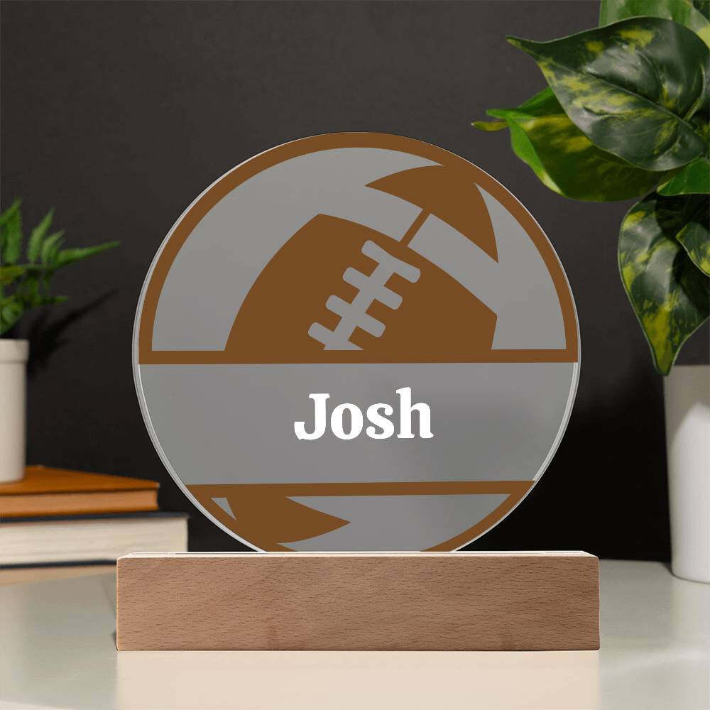 Footbal Player Custom Name Night Light