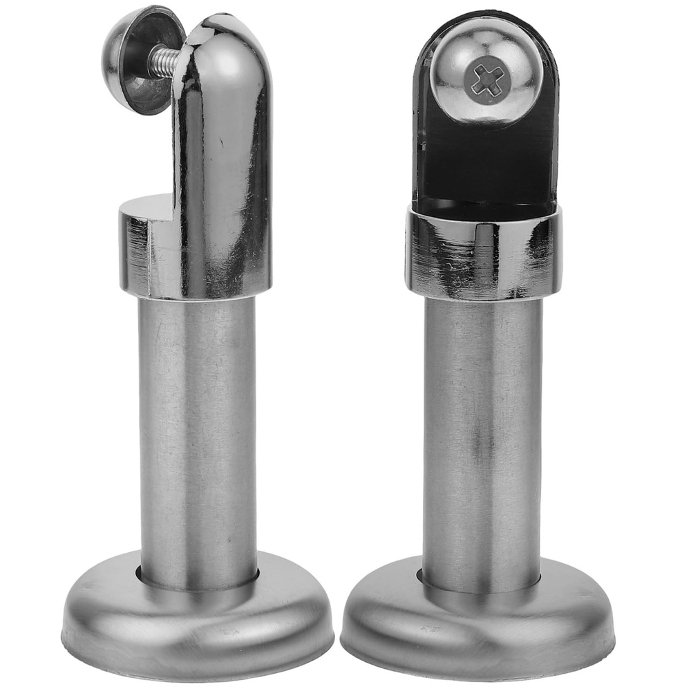 2 Pcs Stainless Steel Partition Support Feet for Public Restroom Bathroom Sta...