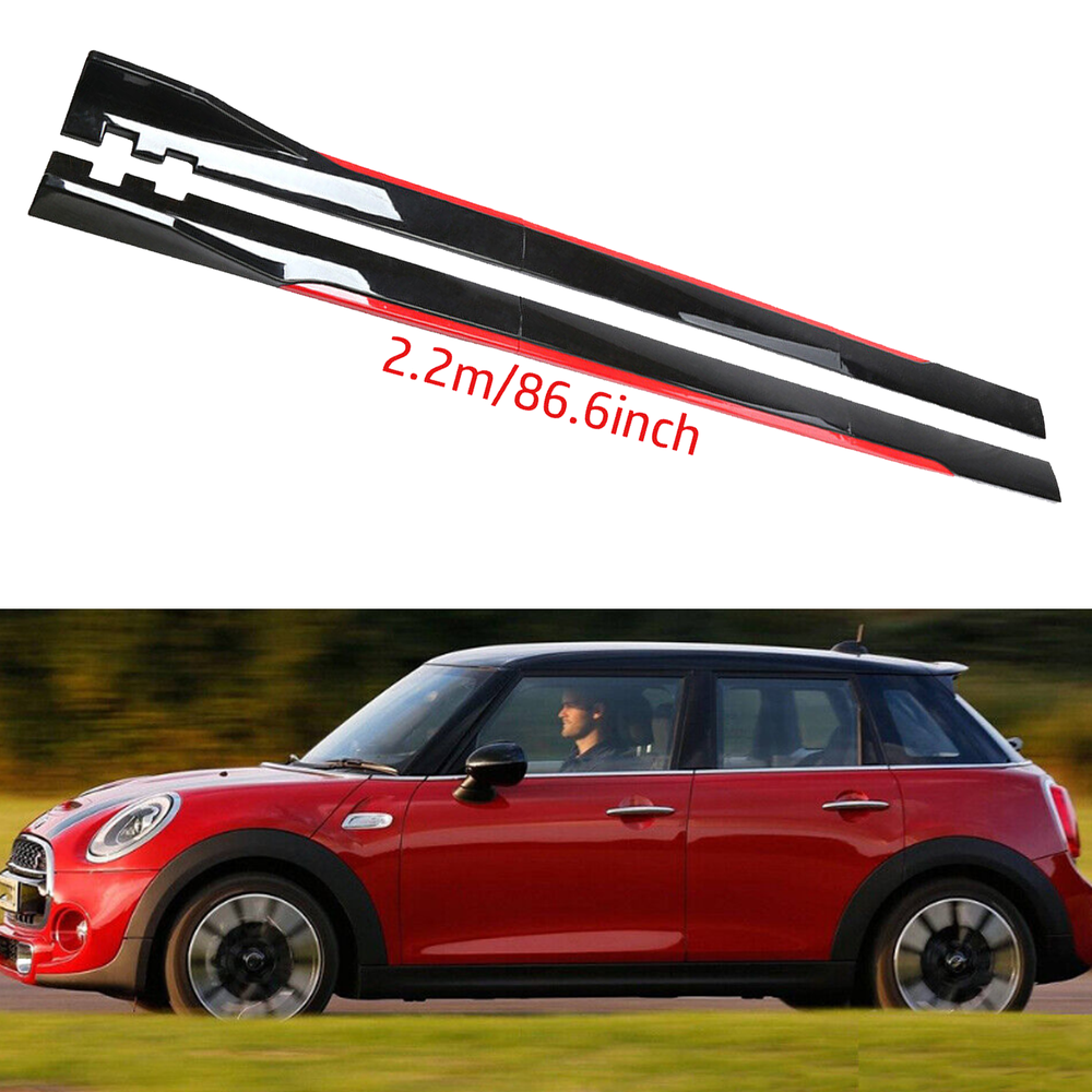 For Mini Cooper R53 R56 Side Skirt Extension Body Kit Splitter Spoiler Glossy B