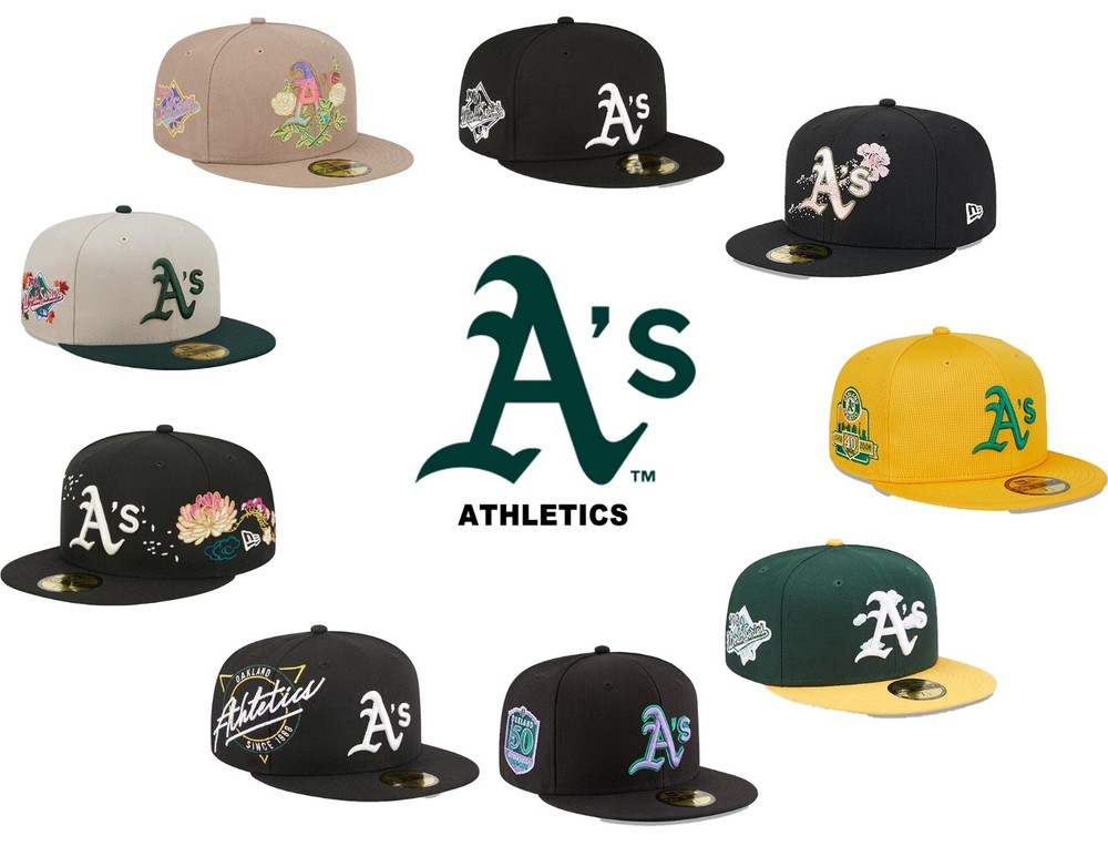 New MLB Oakland Athletics New Era Men's Baseball Cap 59FIFTY Fitted Cap