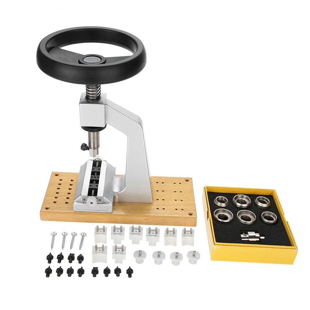 Professional Watch Case Opener Tool Kit with 6 Dies for Bench Repair