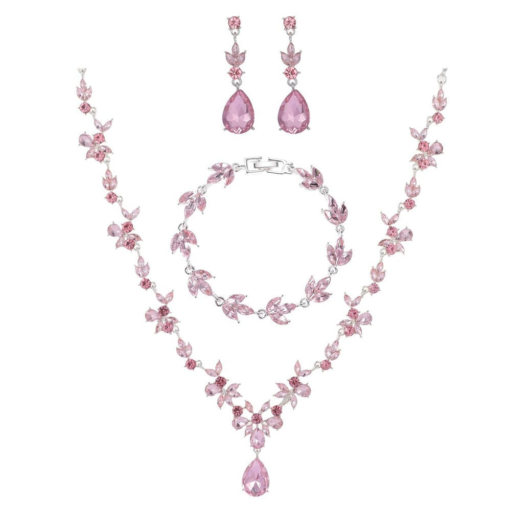 Kamirola Bridal Jewelry Set, Jewelry Set for Women, Necklace Dangle Earrings ...