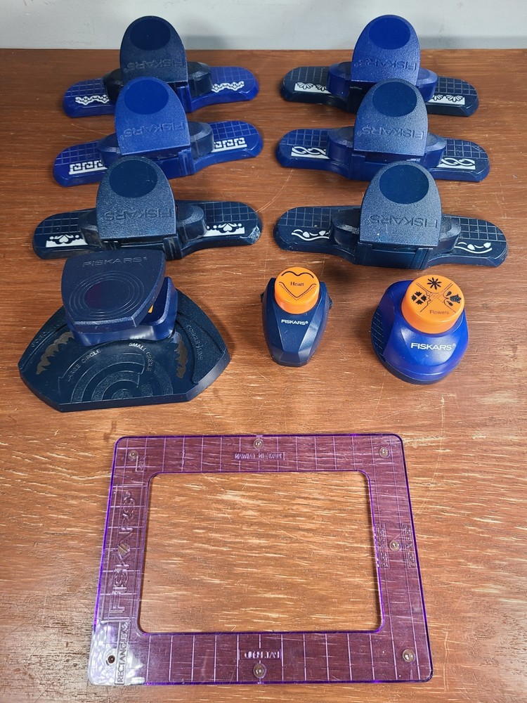 Fiskars Punches Lot of 10 Border Punches Heart Scrapbook Paper Crafts