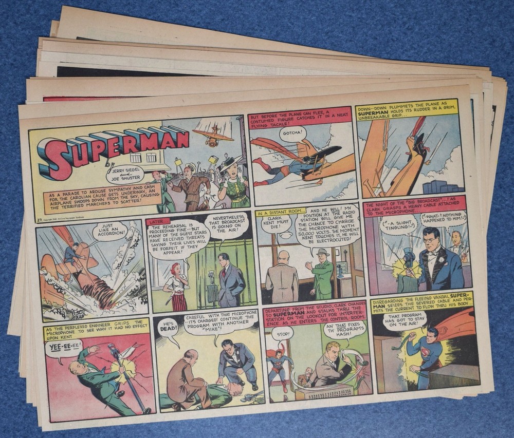 SUPERMAN (1940) - 35 Sunday Newspaper Comics - by JERRY SIEGEL and JOE SHUSTER