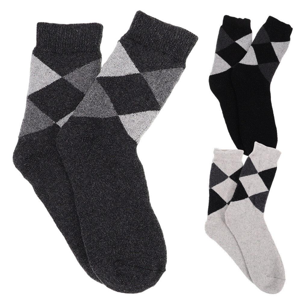 3 Pairs Cotton Screw Socks High Ankle Cashmere Athletic Men Dress Man Male